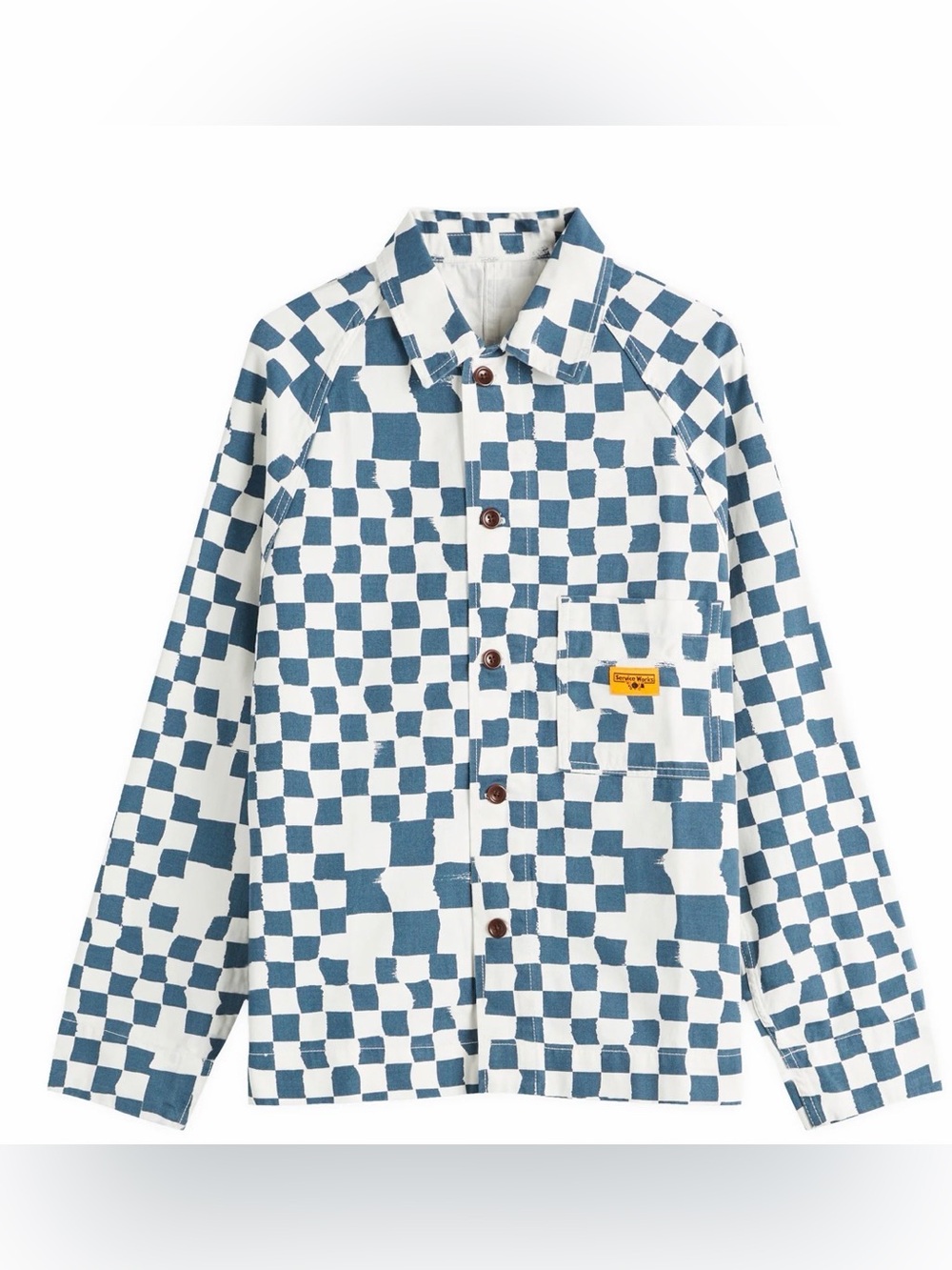 Service Works FOH BLUE WHITE CHECK jacket unisex small / medium